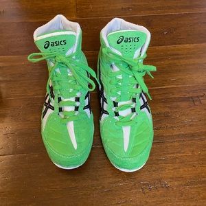 ASICS CAEL v 5.0 wrestling shoes lime green Mens size 10.5